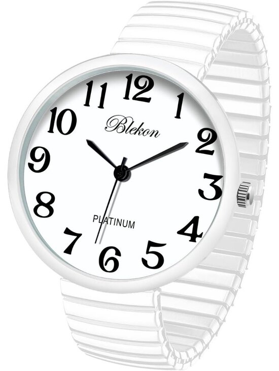 Women\'s White New Super Large Face Stretch Band Japanese Movement Fashion Watch main image 6